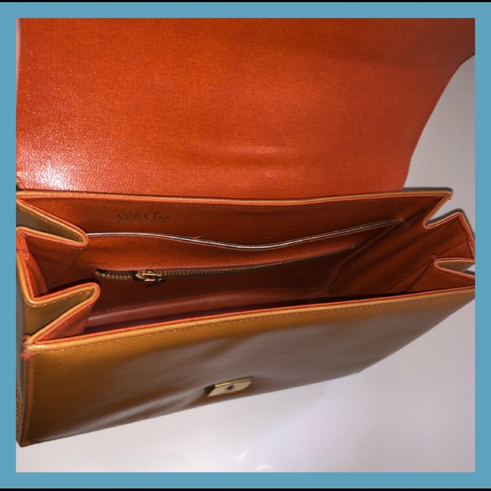 CORET caramel petite HANDBAG made in Canada VG - Picture 2 of 4